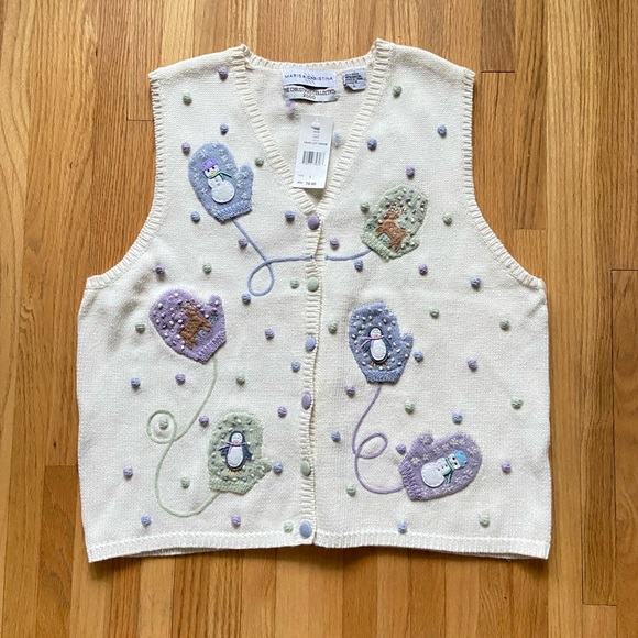 NWT Marisa Christina Christmas Collection 2000 Holiday Sweater Snow Day - Picture 2 of 9